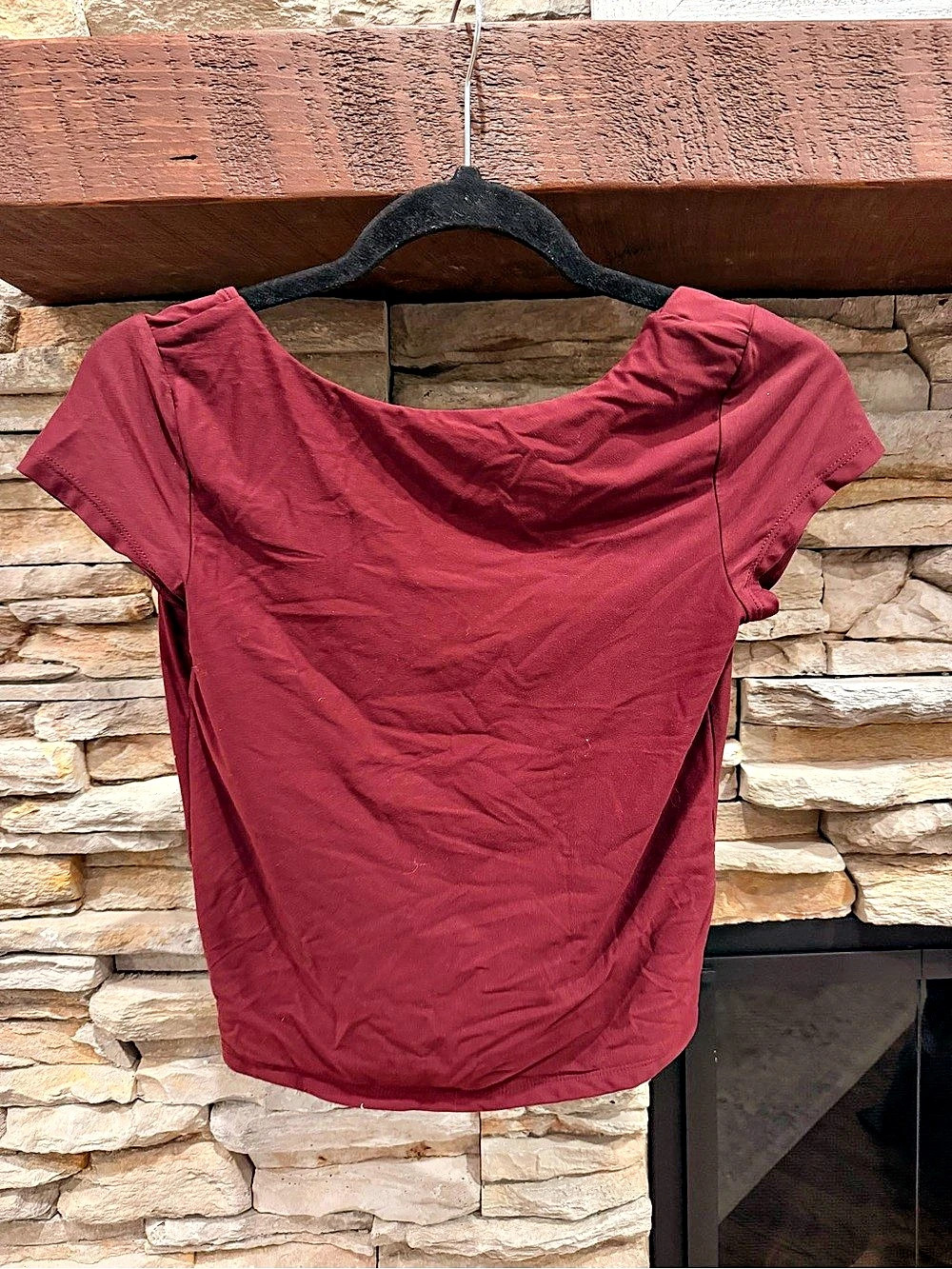 Wild Fable Short Sleeve Top in Maroon Like New